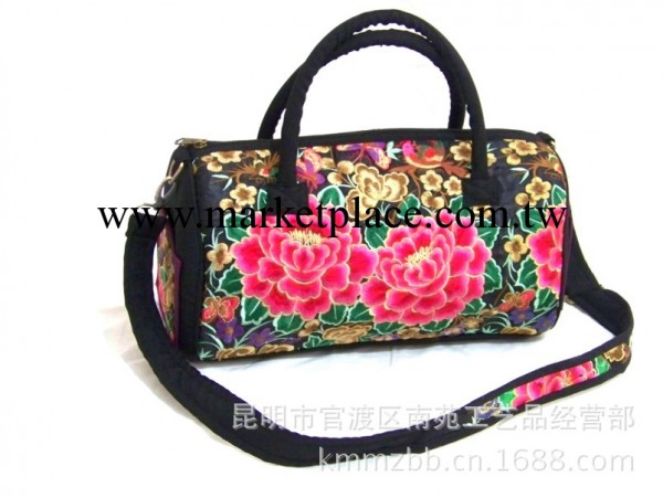 供應繡花民族風包包 牡丹花休閒兩用手提斜挎包女式包包工廠,批發,進口,代購