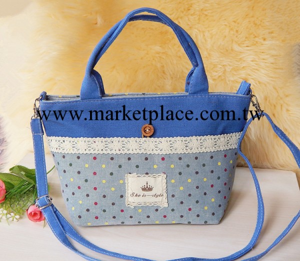 單色素點兩用斜挎包 韓版佈藝包 休閒時尚女包批發工廠,批發,進口,代購