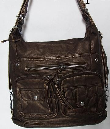 外貿原單肩雙肩兩用女包，洗水PU料工廠,批發,進口,代購