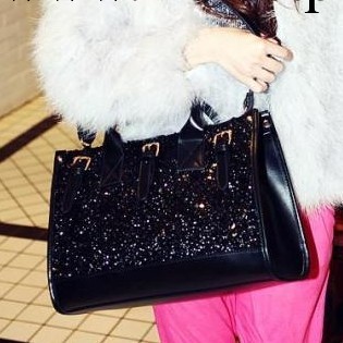 女包包批發2012新款包包冬季亮片單肩斜跨兩用包時尚pu包工廠,批發,進口,代購