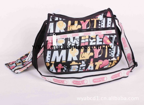 力士保 力士.保 中號單肩斜跨兩用包 7520 黑色英文工廠,批發,進口,代購