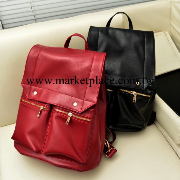 雙肩包包2013新款韓版雙拉鏈雙兜學生包單肩手提包電腦包兩用工廠,批發,進口,代購