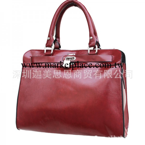 2014新款PU皮女包皮帶裝飾配鎖頭防水公文包手提斜挎兩用包韓版包工廠,批發,進口,代購