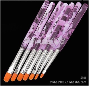 美甲用品批發 美甲工具 圓頭光療筆 7支一套 光療筆 光療套裝筆工廠,批發,進口,代購