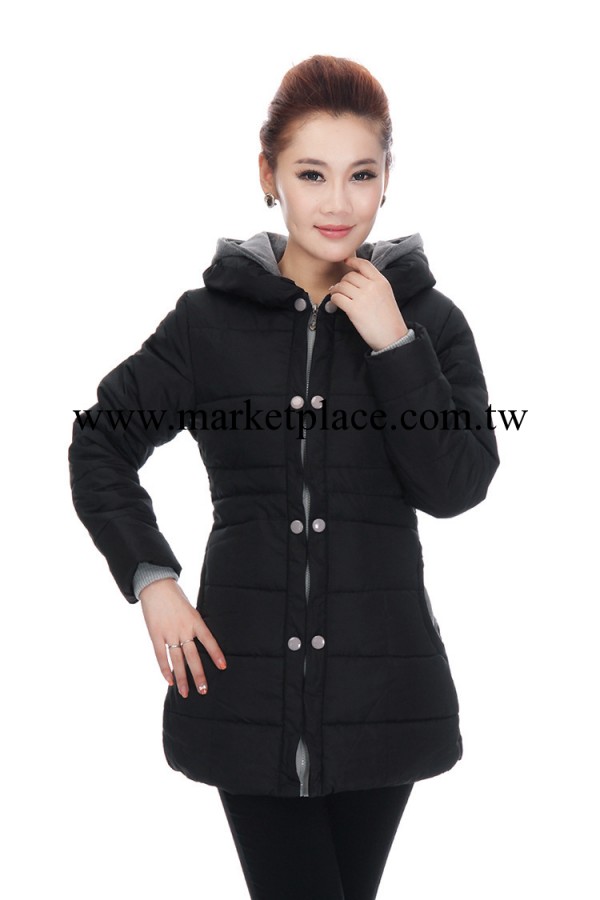 女式羽絨棉服 修身中長款棉襖顯瘦秋冬女裝外套 保暖防寒棉衣女裝工廠,批發,進口,代購