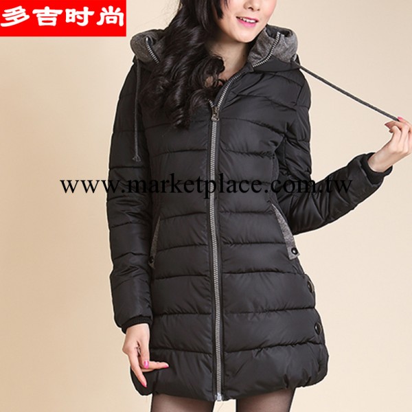 2013中長款修身型女式羽絨棉棉服 加厚中長款女裝 棉衣 新款工廠,批發,進口,代購