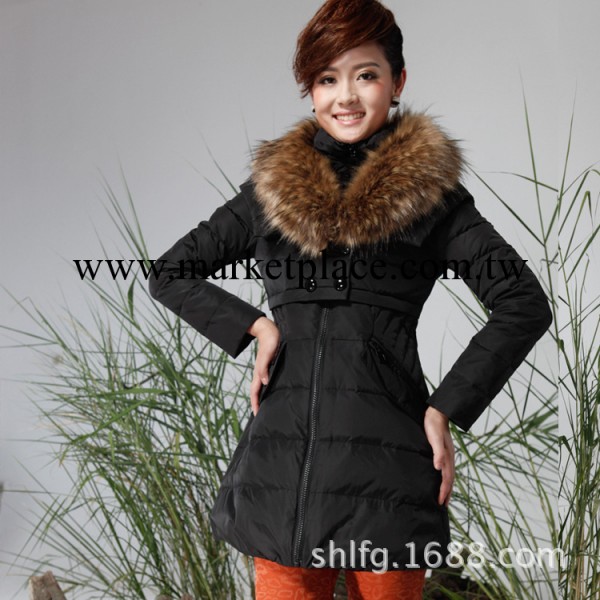 2013新款羽絨衣女艾衛特女式中長款修身奢華毛領羽絨衣厚批發885工廠,批發,進口,代購