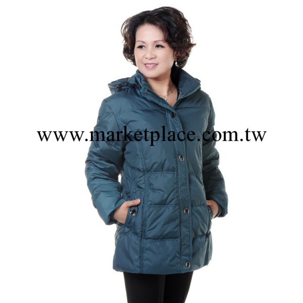 2013雪巖松正品0338款加厚媽媽款連帽小圓點羽絨衣厚外套防寒服批發・進口・工廠・代買・代購