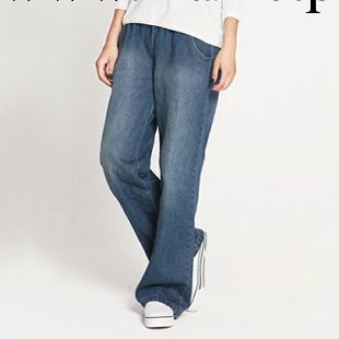 [廠傢直銷] 2014 新款 直筒水洗低腰休閒寬松女式牛仔褲批發工廠,批發,進口,代購