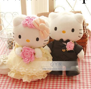 凱蒂貓婚紗KT禮服公仔情侶婚車花車裝飾娃娃公仔婚紗kitty工廠,批發,進口,代購