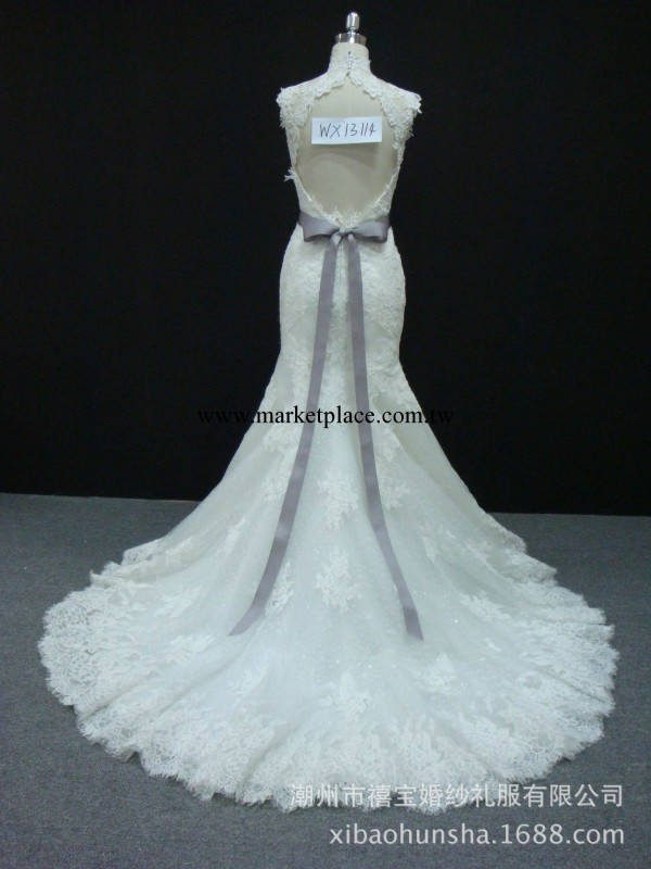 批發供應新款婚紗禮服 性感魚尾蕾絲婚紗 蕾絲拖尾婚紗WX13114批發・進口・工廠・代買・代購