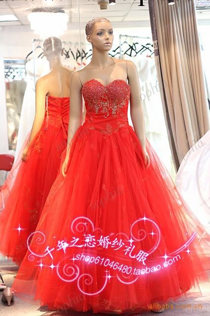 新娘婚紗 紅色婚紗禮服 批發定做零售工廠,批發,進口,代購