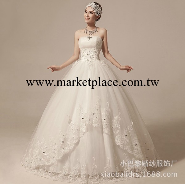 2014春新款婚紗禮服 韓版公主蕾絲抹胸婚紗結婚禮服 蘇州婚紗批發工廠,批發,進口,代購