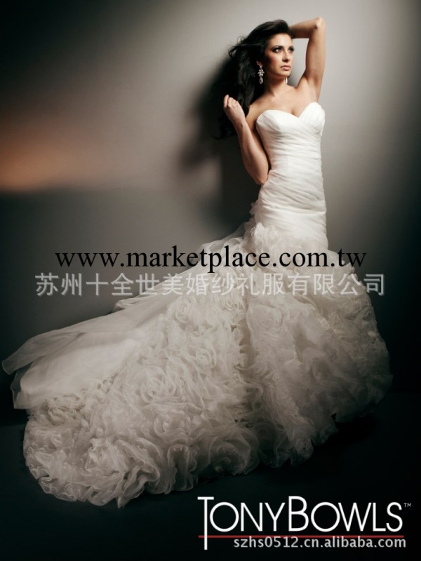 抹胸魚尾公主風婚紗，廠傢熱銷婚紗新款工廠,批發,進口,代購