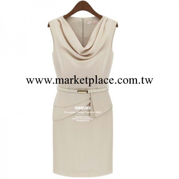 一件代發批發2013年新款歐美無袖垂領連衣裙3186批發・進口・工廠・代買・代購