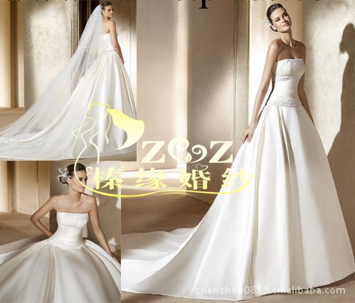新款高檔婚紗 抹胸高腰線設計凸顯高貴公主氣質婚紗 量身定制H-9批發・進口・工廠・代買・代購