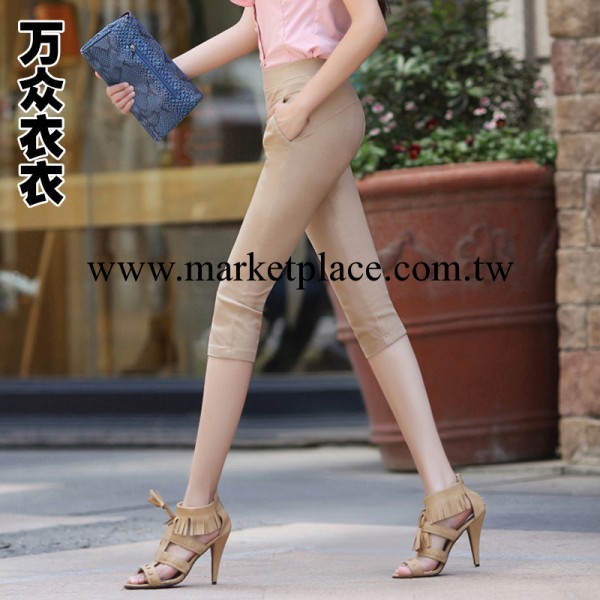 2014彈力七分褲 休閒女褲 顯瘦夏季女褲 內搭褲 鉛筆小腳褲批發工廠,批發,進口,代購