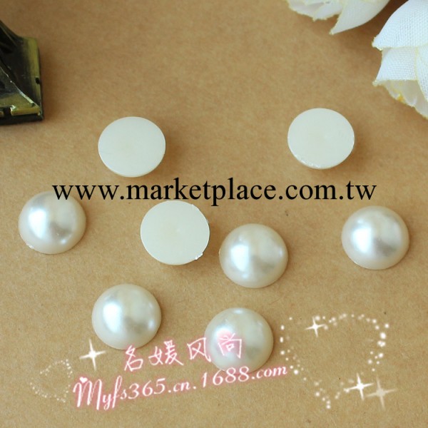 半面仿珍珠 手機美容貼鉆平底珠/美甲珍珠 diy飾品配件 4-10mm工廠,批發,進口,代購