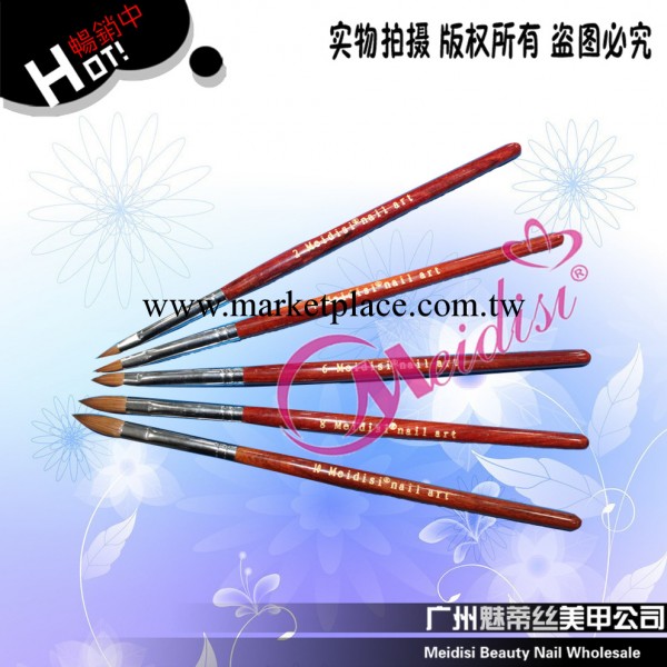 美甲工具魅蒂絲meidisi 100%紅木桿純貂毛毛雕花筆 貂毛水晶筆工廠,批發,進口,代購