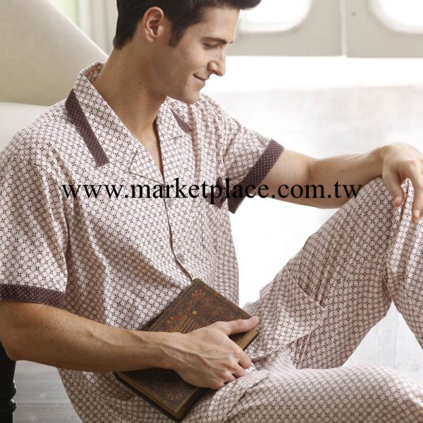 2014升派夏季新品上市 簡約大方針織棉時尚男士睡衣套裝工廠,批發,進口,代購