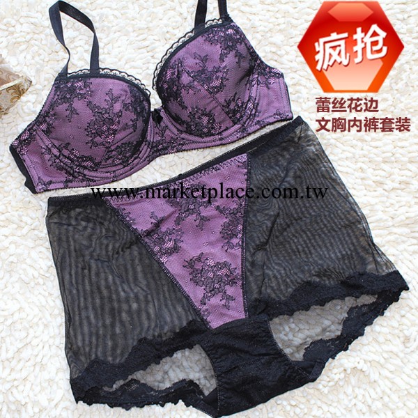 廠傢直銷女士性感內衣內褲套裝批發代理 胸罩中腰平角蕾絲內褲工廠,批發,進口,代購