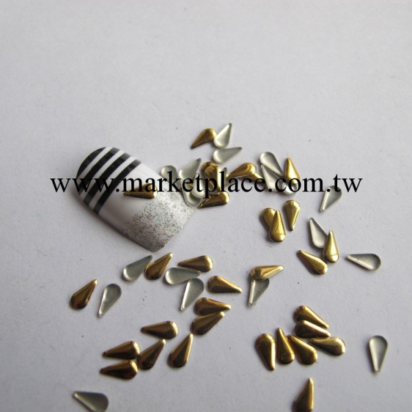整包1.4萬顆 美甲鉚釘飾品 金屬鉚釘 3X6水滴金銀 OD-36工廠,批發,進口,代購