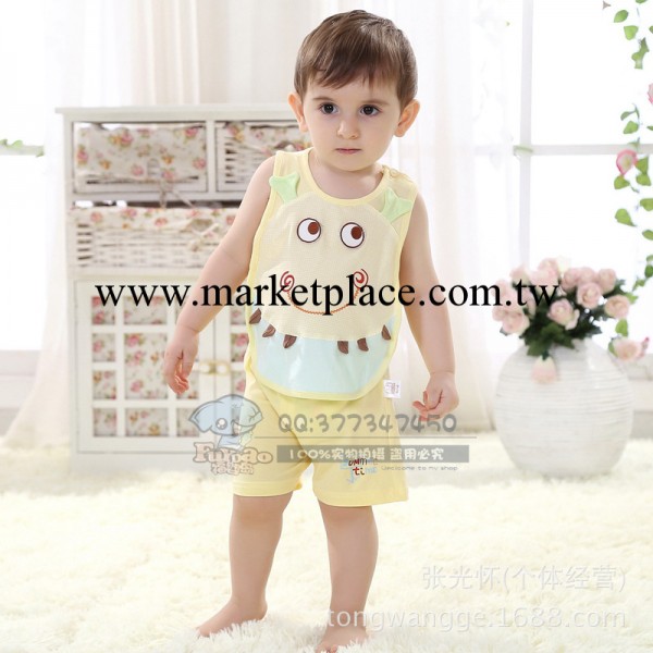 2014夏季新款童套裝 卡通寶寶琵琶兩件套 韓版精梳棉嬰幼兒衣服工廠,批發,進口,代購