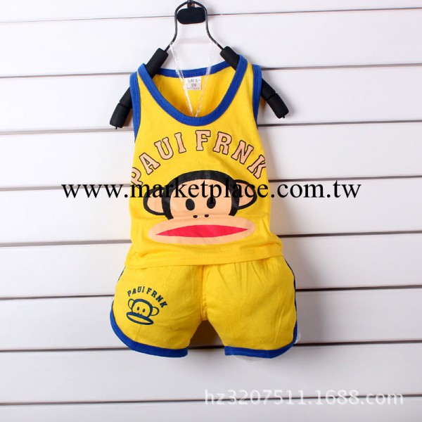 童裝夏款新品 男女童猴子兒童背心套裝2014夏童裝 無袖童套裝工廠,批發,進口,代購