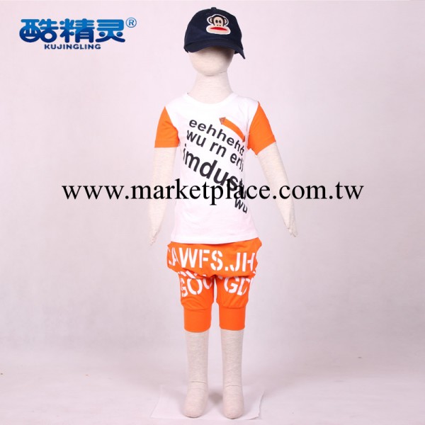 新款兒童短袖童套裝韓版純棉條紋套裝男童短袖中小童套裝批發工廠,批發,進口,代購