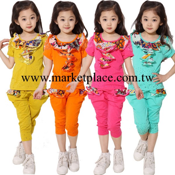 童套裝女童裝一件代發童裝工廠直銷 韓版短袖女童套裝 876批發・進口・工廠・代買・代購