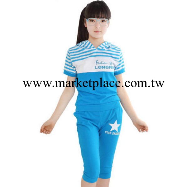 大童女裝夏裝童裝10-12-13-14-15歲青少年小學生女孩女童運動套裝工廠,批發,進口,代購