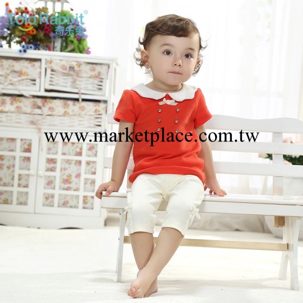 2014夏季新款佛山女童純棉童套裝嬰兒服奇樂兔正品廠傢直銷H2030工廠,批發,進口,代購