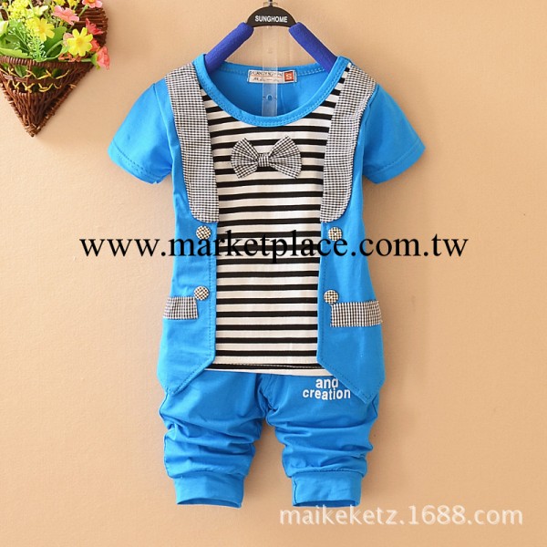 2014夏款韓版帥氣男童套裝 兒童套裝 夏 品質童裝兩件套批發・進口・工廠・代買・代購