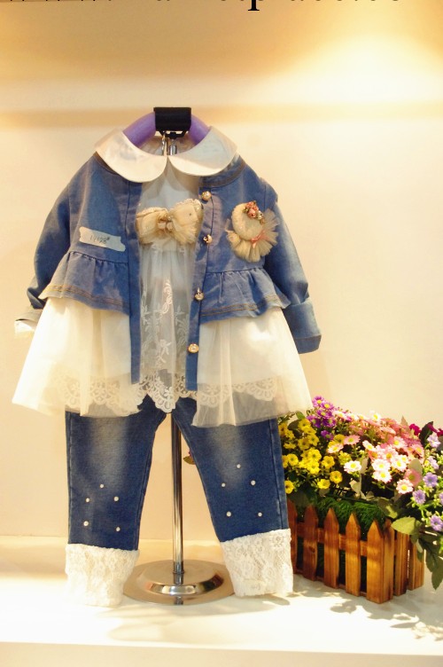 8128佛山嬰貝爾小毛頭爆款韓版童裝三件套 女童春款套裝低價批發批發・進口・工廠・代買・代購