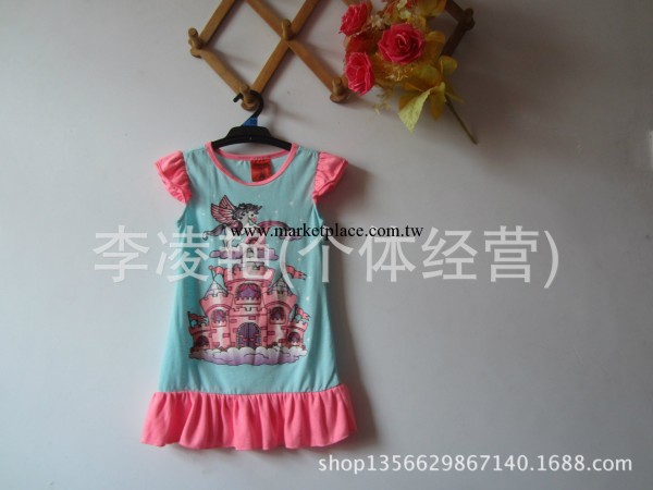 外貿童裝 原單女童連衣裙 中童卡通貓印花裙子 春夏款 童裙工廠,批發,進口,代購