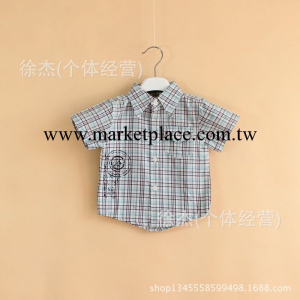 韓版 外貿原單 男童 兒童短袖純棉 襯衣襯衫0321批發・進口・工廠・代買・代購