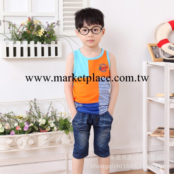 2014莫代爾兒童背心 夏裝卡通中小童男童背心 純棉特價吊帶背心工廠,批發,進口,代購