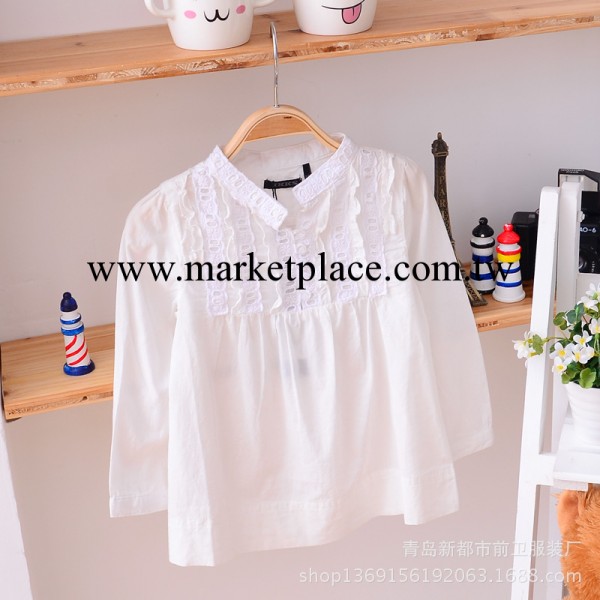 2014春裝新款 韓版    兒童時尚休閒長袖白襯衫批發・進口・工廠・代買・代購
