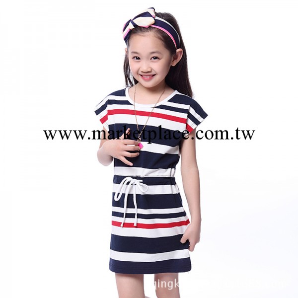 2014夏季童裝新品 女童品牌連衣裙 韓版條紋公主童裙兒童裙子批發工廠,批發,進口,代購