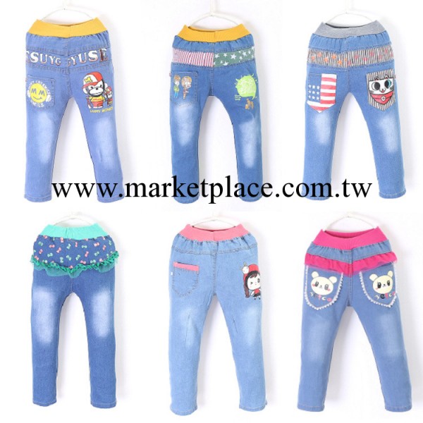 2014新款春軟牛仔彈力童褲男幼小童兒童童裝牛仔褲寶寶單褲女批發工廠,批發,進口,代購