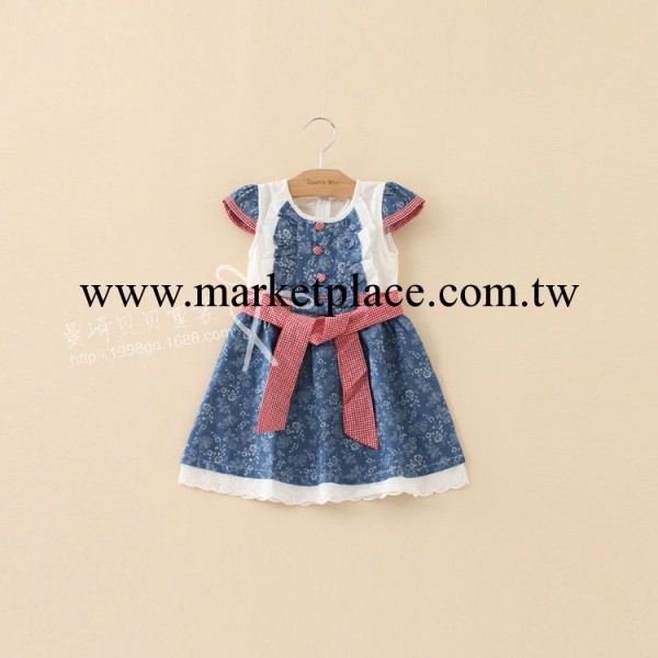 夏季童裝童裙 韓版女童連衣裙 牛仔色童裙 外貿童裝批發6148工廠,批發,進口,代購