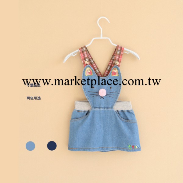 2014春新款韓版女童小老鼠牛仔背心裙兒童裙子外貿童裝CYHX14023工廠,批發,進口,代購