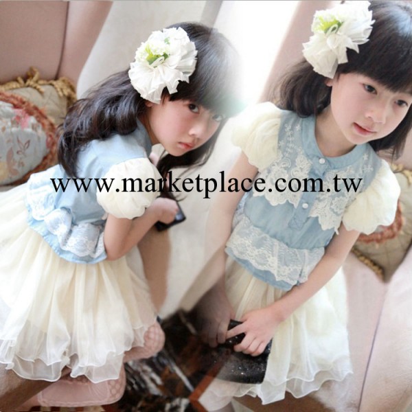 夏裝 韓版女童連衣裙 牛仔裙兒童 中大童裙子 代銷童裙 一件代發工廠,批發,進口,代購