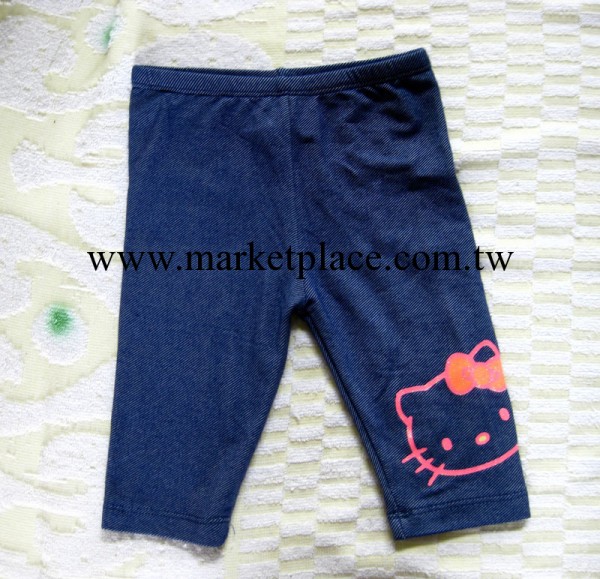 外貿原單童裝hello kitty尾貨童褲 柔舒服薄春夏女童仿牛仔佈長褲工廠,批發,進口,代購