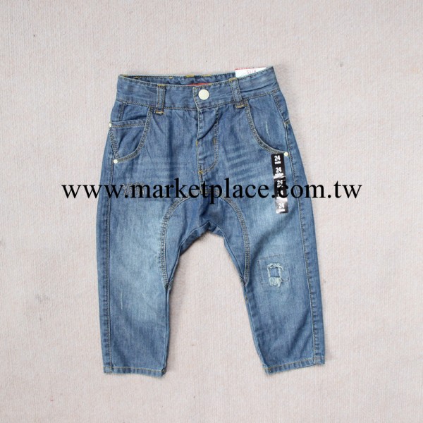 更新 外貿童裝 Z傢 男童補丁水洗哈倫牛仔褲 垮褲WJ工廠,批發,進口,代購