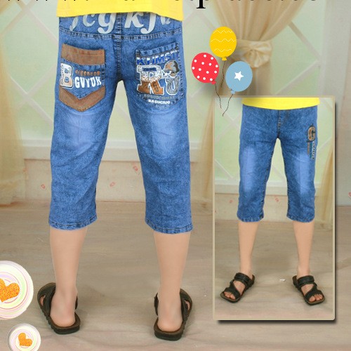 2014新款童裝中大童韓版夏款兒童牛仔褲七分褲童裝牛仔褲廠傢批發工廠,批發,進口,代購