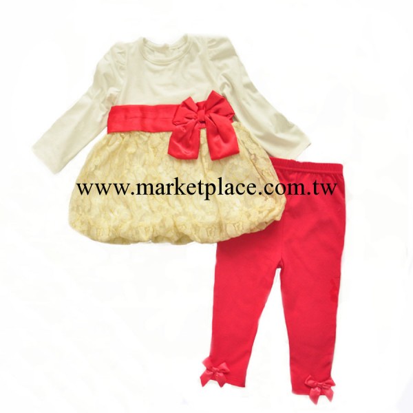 2014春款外貿童裝 維他命 品牌  1-2歲 女童蝴蝶結兩件套批發・進口・工廠・代買・代購
