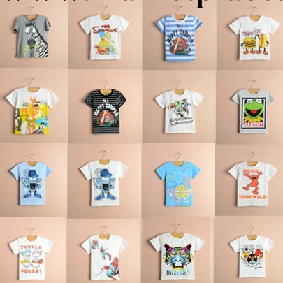 HM 2014外貿童裝 夏季新款兒童短袖T恤 歐美卡通 男女童短袖T恤批發・進口・工廠・代買・代購