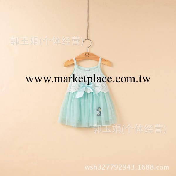 2014夏季外貿新款 韓版時尚女童吊帶連衣裙 純色女童可愛公主紗裙批發・進口・工廠・代買・代購