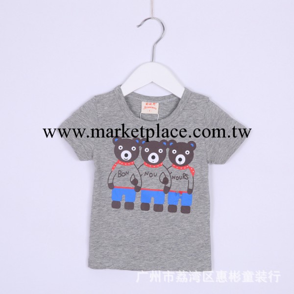 2014夏裝新版 三隻小熊 韓版 外貿1-3歲男童短袖T恤 批發  809款工廠,批發,進口,代購